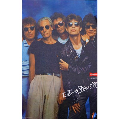 Lot 421 - The Rolling Stones; original 89' Budweiser poster