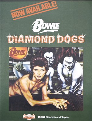 Lot 69 - David Bowie; reproduction poster, Diamond Dogs, framed and glazed.