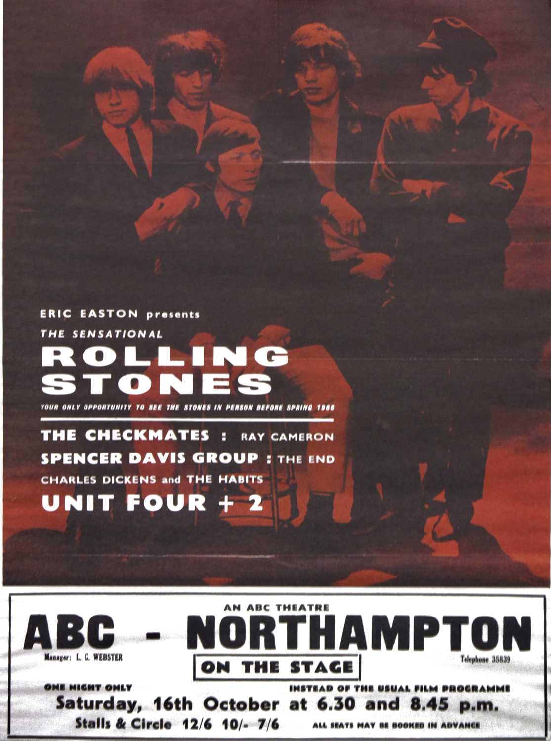 Lot 419 - The Rolling Stones; reproduction poster 'ABC