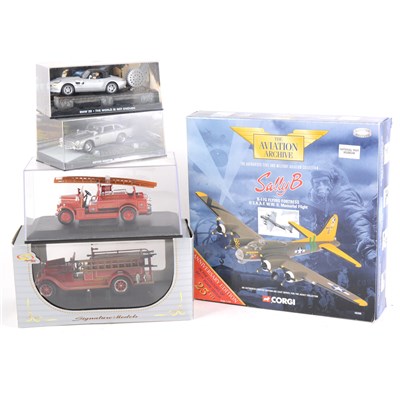 Lot 278 - Modern die-cast model vehicles and aircraft; approximately 20 models, by Corgi, Fabbri, Signature.