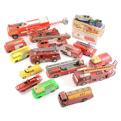 Lot 141 - Dinky Toys and Corgi Toys fire services related die-cast models; including Dinky, Corgi and Matchbox.