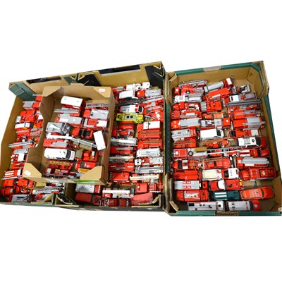 Lot 266 - Four trays of mostly Del Prado fire service related die-cast models.