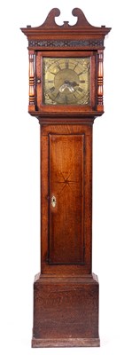 Lot 325 - Baddely, Tong, George II oak longcase clock