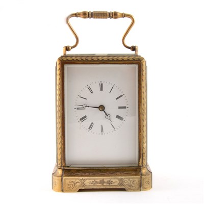 Lot 314 - French gilt metal carriage clock