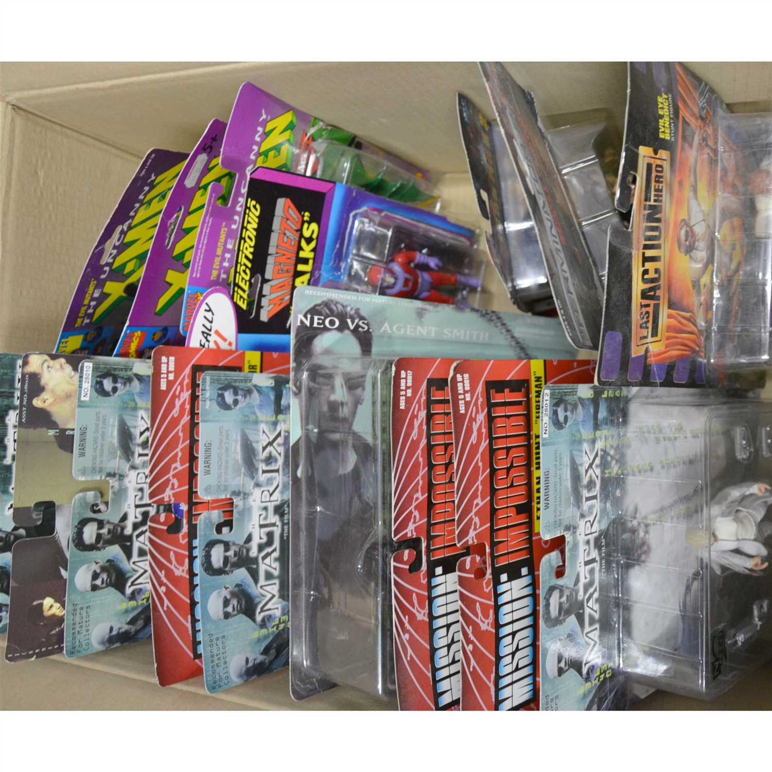 Lot 296 Action figures; twenty blister packs, Xmen,