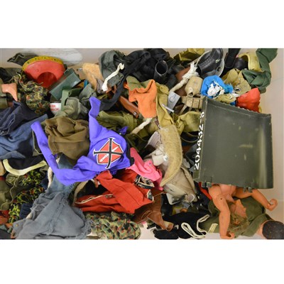 Lot 292 - Action Man; spares and parts, a collection of loose clothing and accessories