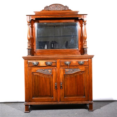 Lot 418 - A Victorian stained walnut sideboard, ...