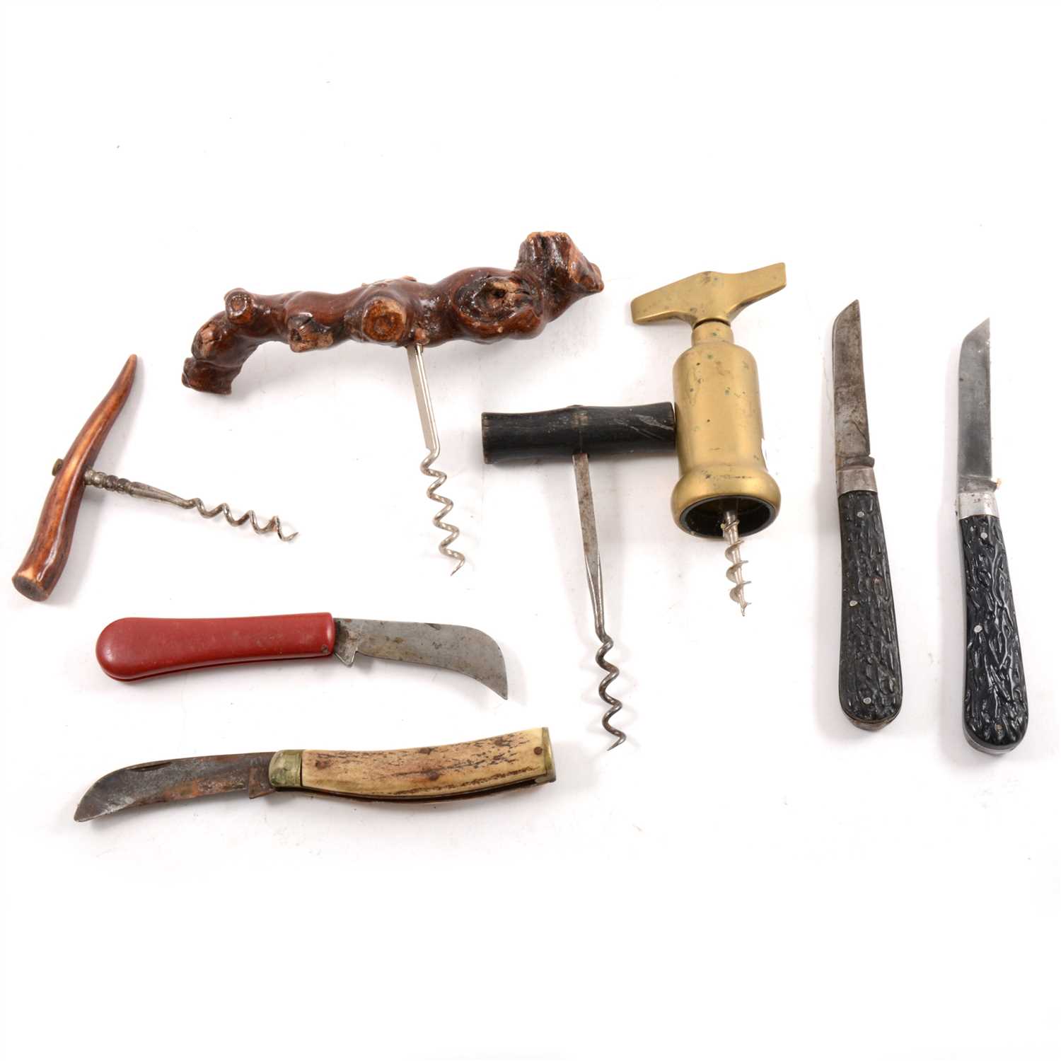 Lot 144 - A collection of penknives and corkscrews.