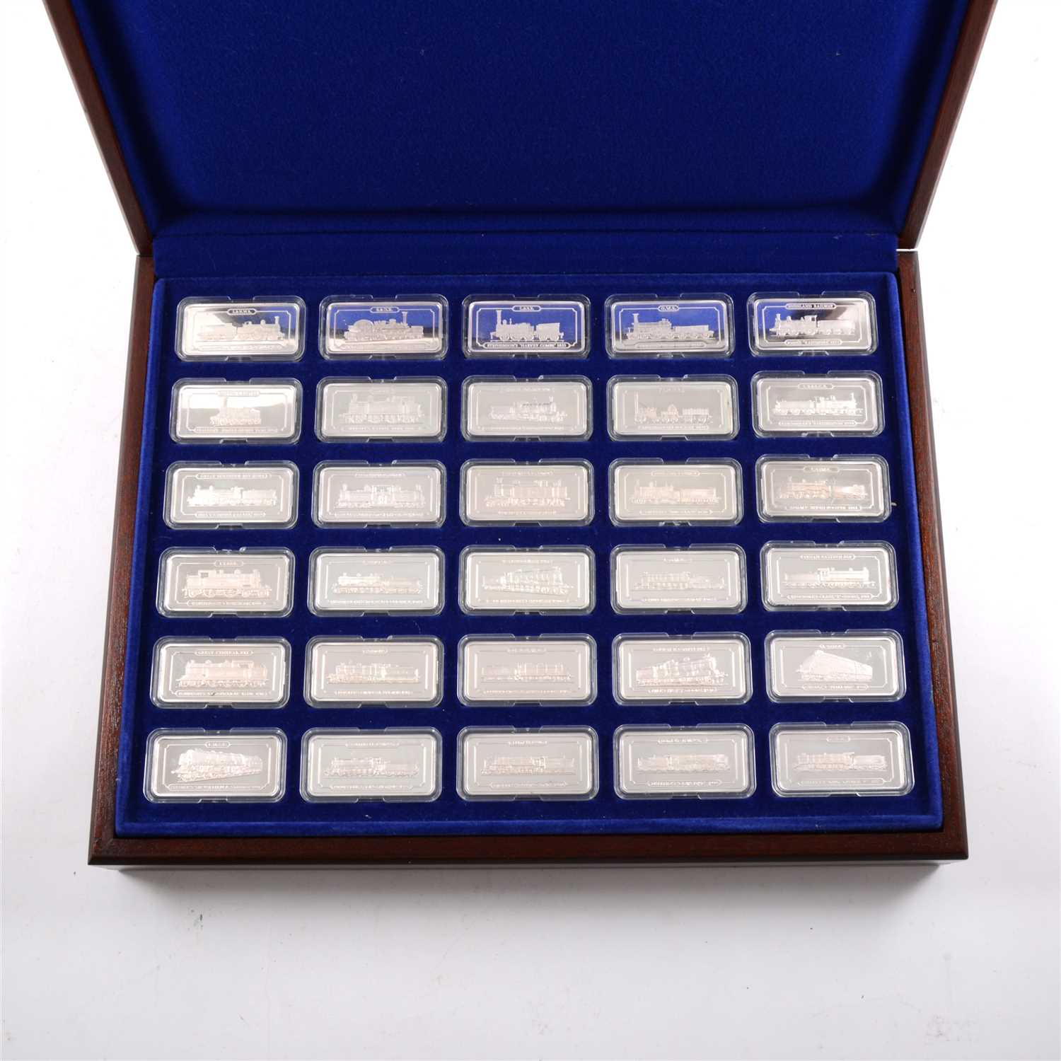 Lot 192 - Birmingham Mint "150th Anniversary of the Rainhill Trials 1829-1979" set of 30 silver ingots