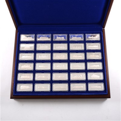 Lot 192 - Birmingham Mint "150th Anniversary of the Rainhill Trials 1829-1979" set of 30 silver ingots
