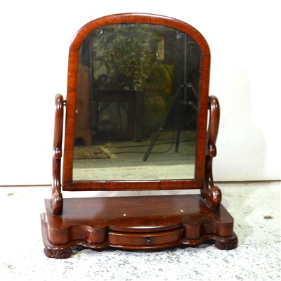 Lot 552 - A Victorian mahogany toilet mirror, ...
