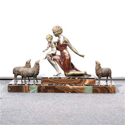 Lot 157 - Ugo Cipriani, an Art Deco spelter group