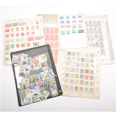 Lot 191 - Stamps: sheets and part sheets; stock books; booklets; folio of Victorian receipts; other ephemera