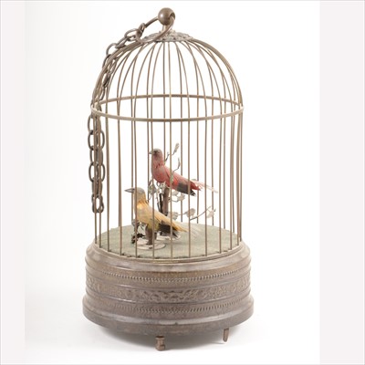 Lot 541 - Singing birds in a cage automaton, late 20th century