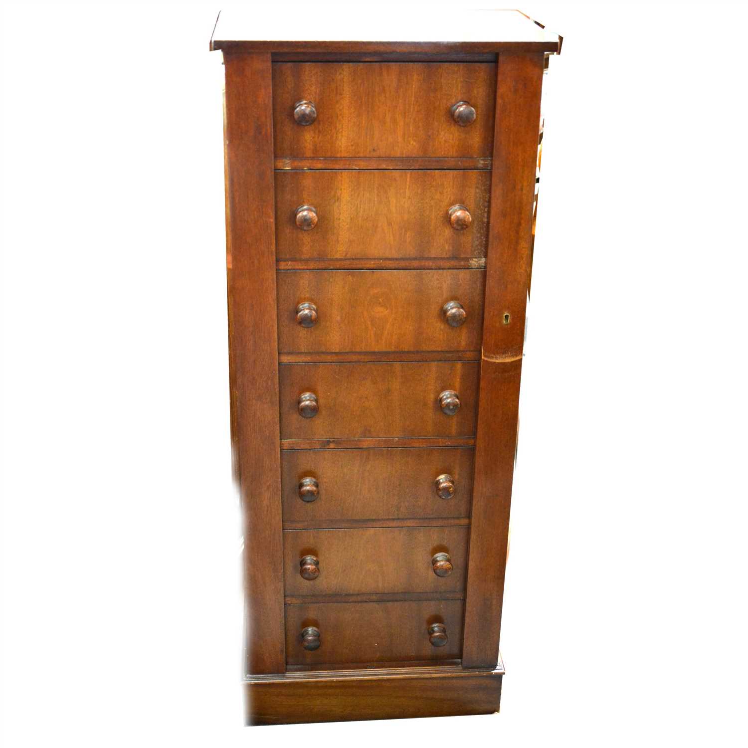 Lot 382 - Victorian style mahogany Wellington chest