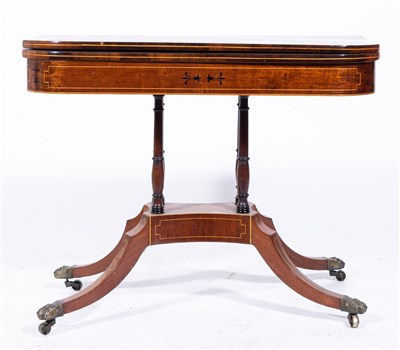 Lot 479 - A Regency mahogany and inlaid tea table
