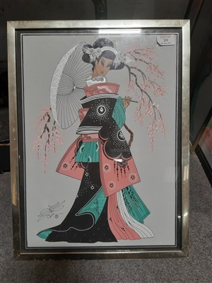 Lot 255 - L J Green, four Japanese-style fashion studies