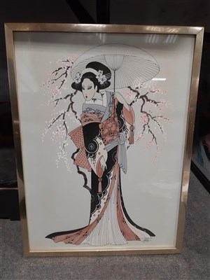 Lot 255 - L J Green, four Japanese-style fashion studies