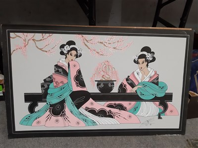 Lot 255 - L J Green, four Japanese-style fashion studies