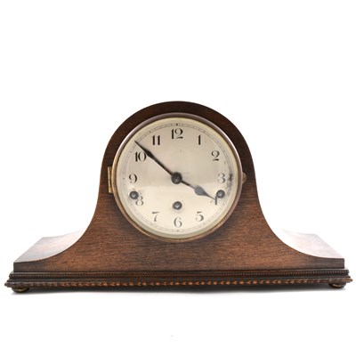 Lot 158 - An oak cased Napoleon style mantel clock