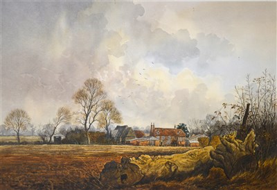 Lot 259 - Edward Stamp, Above Mead Farm, near Swanbourne, Buckinghamshire, watercolour