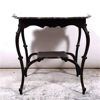 Lot 446 - Edwardian ebonised window table