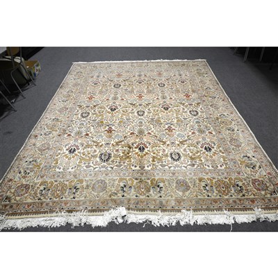 Lot 441 - A Persian wool carpet with palm and animal field