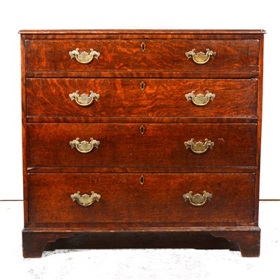 Lot 378 - Victorian oak chest of drawers