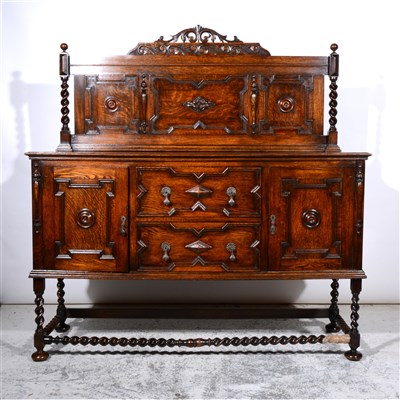 Lot 413 - Jacobean style oak sideboard