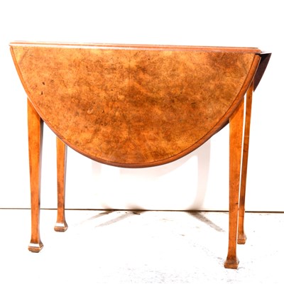 Lot 355 - Burr walnut dropleaf table