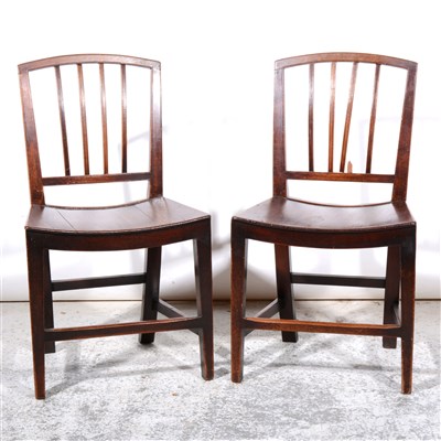 Lot 375 - Set of four Victorian mahogany dining chairs