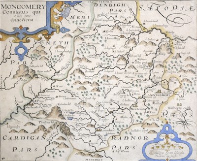 Lot 268 - Eight maps, to include Robert Morden after John Stuart, "Norfolk", hand-coloured county map, 37 x 58cm