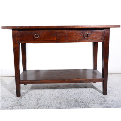 Lot 274 - A contemporary stained hardwood sidetable, ...