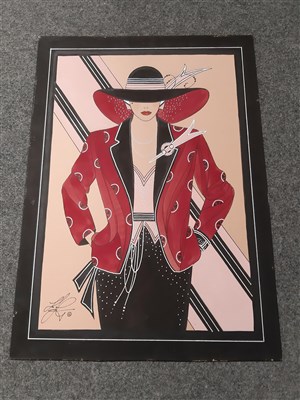 Lot 254 - L J Green, four Art Deco style fashion studies