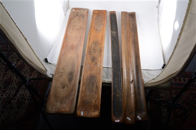 Lot 208 - An old sycamore trencher, and four others