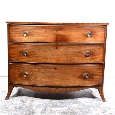 Lot 467 - A George IV mahogany bowfront chest of drawers