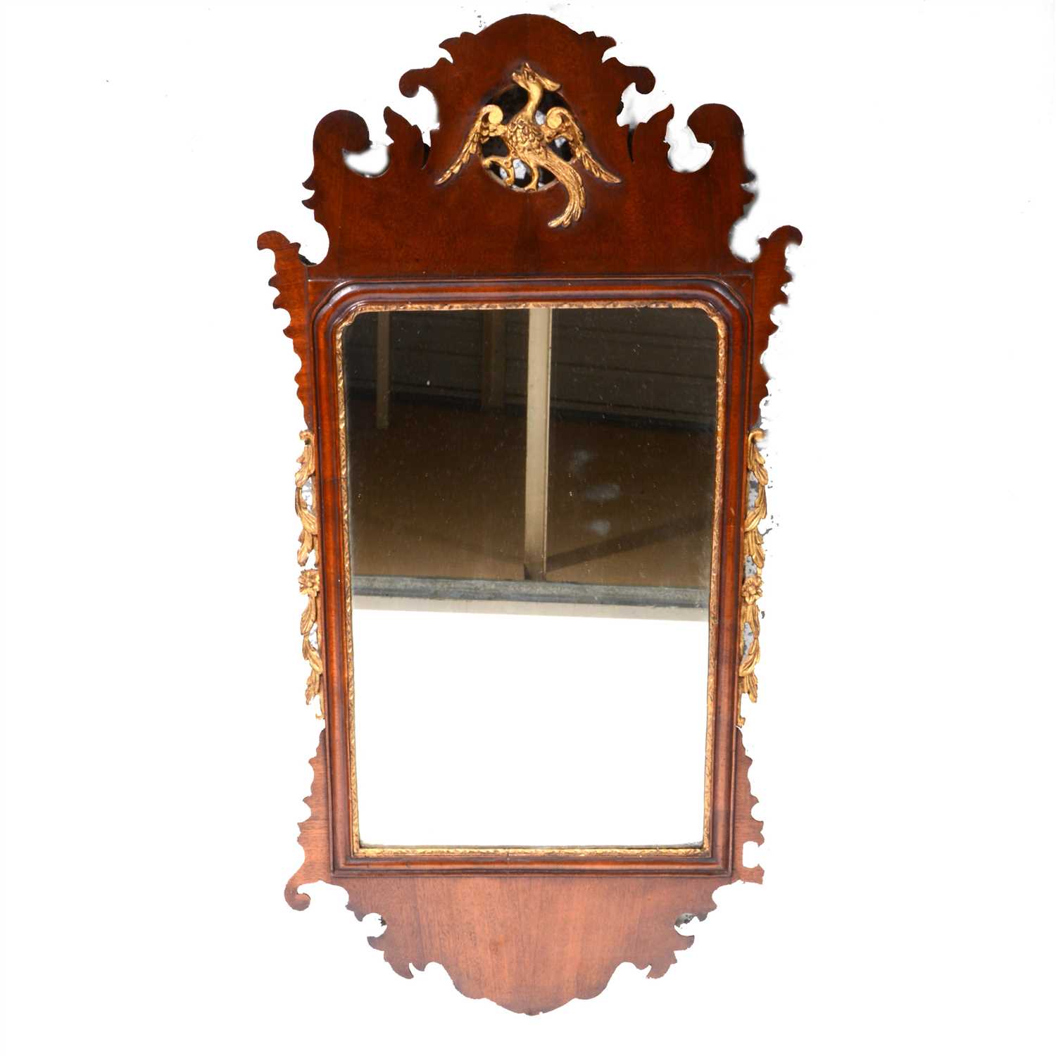 Lot 316 - A Chippendale style mahogany pier glass