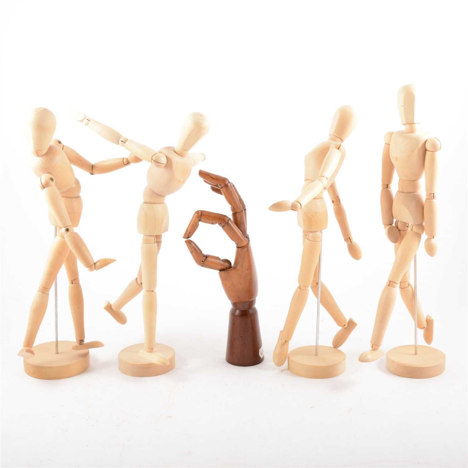 Lot 99 - Collection of modern beechwood artist's lay figures