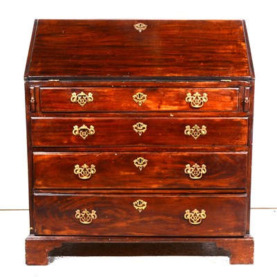 Lot 367 - A George III style stained mahogany bureau