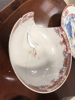 Lot 61 - A Chinese famille rose rose bowl, floral decoration, and other Chinese ceramics