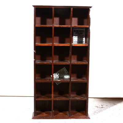 Lot 444 - Two sets of stained wood pigeon holes