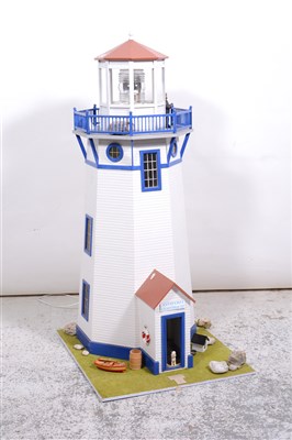 Lot 268 - A modern doll's house lighthouse, Nantucket Lighthouse,...