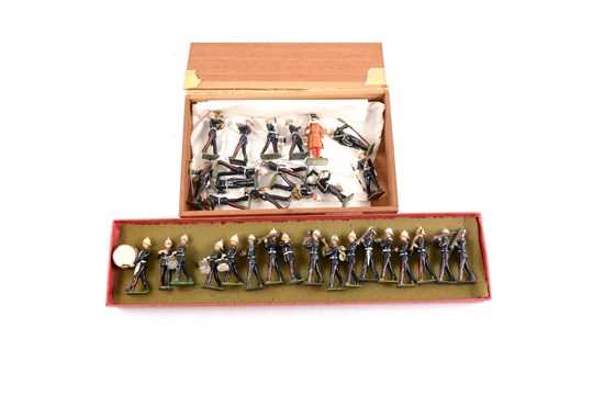Lot 117 - Britains Toys painted lead figures; set of thirty one Royal Marine marching band members, and one other.