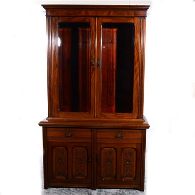 Lot 412 - Late Victorian walnut bookcase