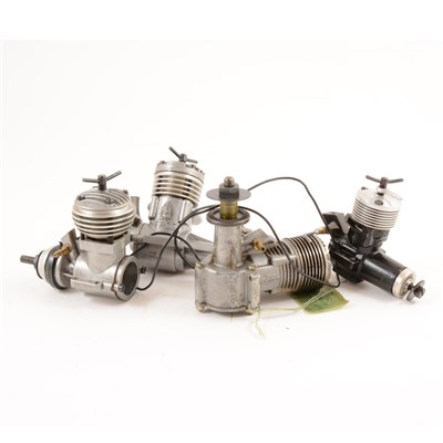 Lot 198 - Collection of FROG engine 500 glow, VENOM 1.5, 249 AND 349.  All VG