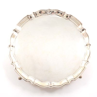 Lot 154 - Silver salver, Barker Brothers, Chester 1917