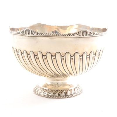 Lot 141 - Victorian silver pedestal rose bowl, Atkin Brothers, Sheffield 1896