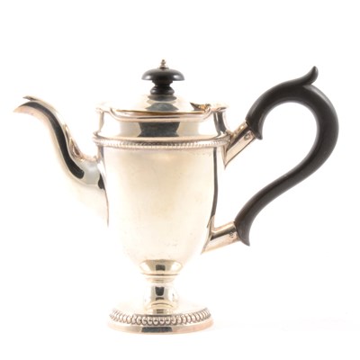 Lot 149 - Small silver pedestal coffee pot, Goldsmiths & Silversmiths Co, Sheffield 1932