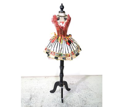 Lot 272 - Contemporary mannequin with harlequin style costume design with gaming motifs