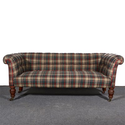 Lot 427 - A Victorian Chesterfield settee, scrolled back,...